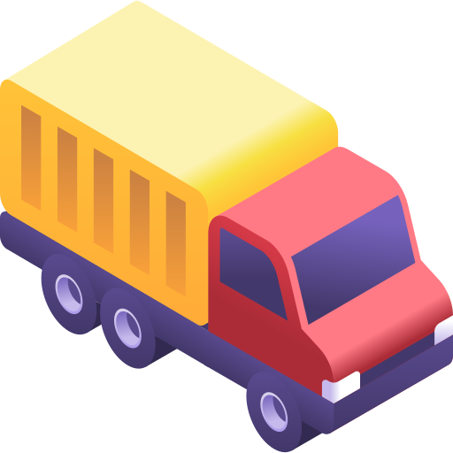 Icone de um caminhão 3D